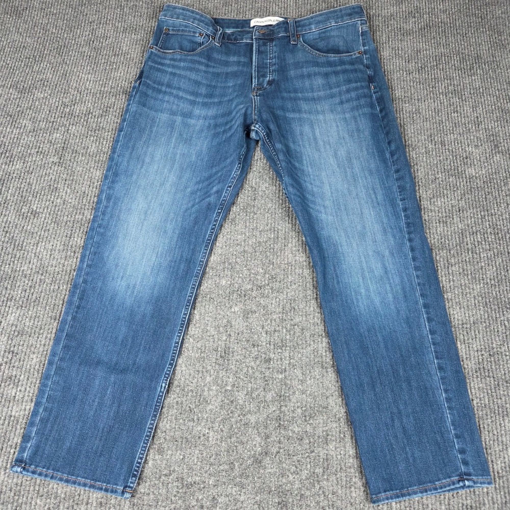 Calvin Klein Jeans Athletic Taper Medium Wash Blue Denim Men's W36 L30